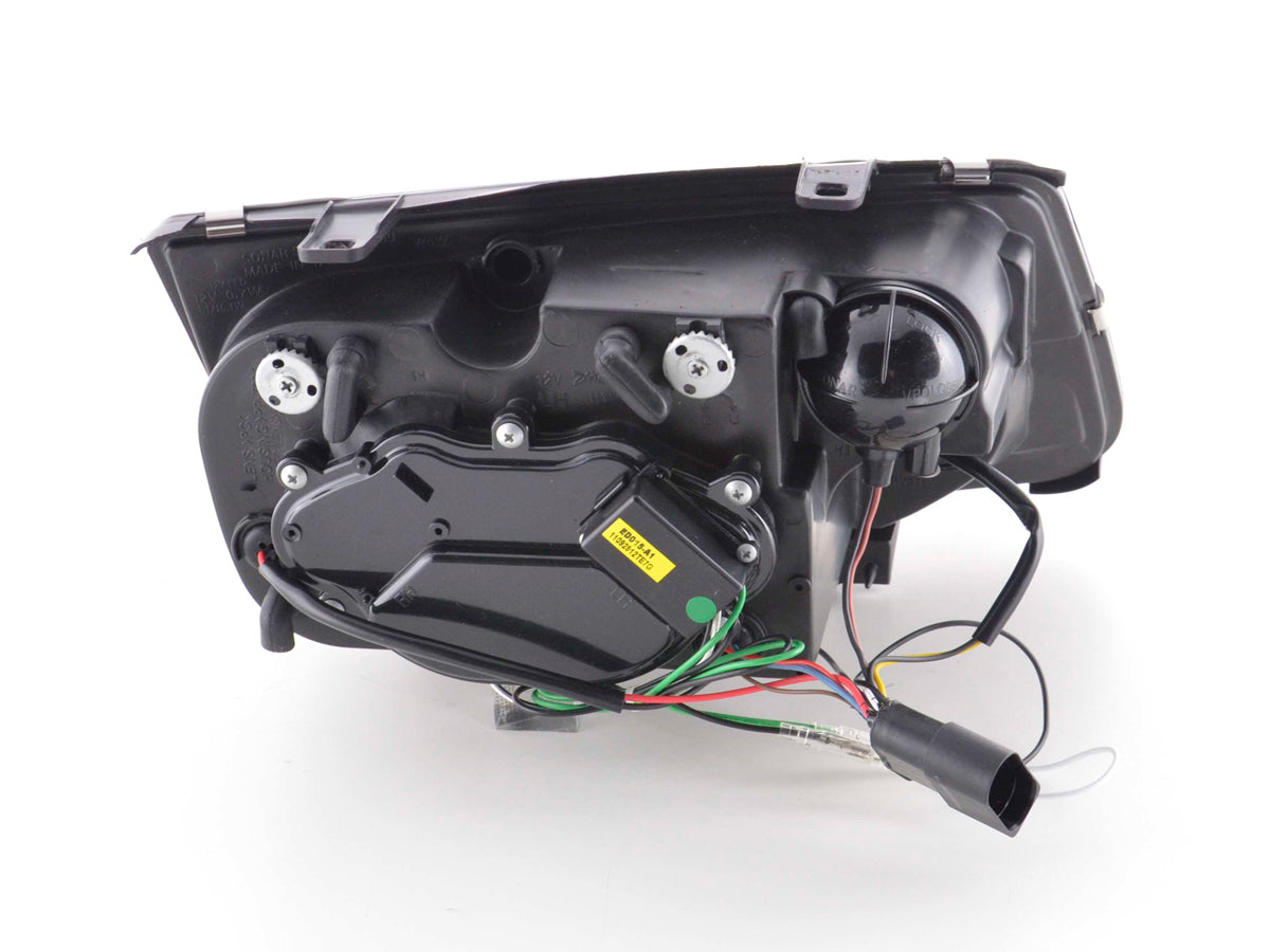 Scheinwerfer Set Daylight LED TFL-Optik VW Bora Typ 1J 99-04 schwarz Scheinwerfer Set Daylight LED TFL-Optik VW Bora Typ 1J 99-04 schwarz